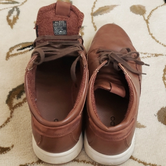 Aldo Mens Nerrawia Casual Shoes Brown Cognac Lace Up Round Toe 9.5 EUR 42.5 - Picture 14 of 16